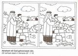 Abraham Isaak Bijbel Sacrifice Verschillen Zondagsschool Differences Lessen Obey Spot Wil Gehoorzaam sketch template