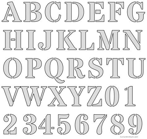 letter printable stencils  letter templates