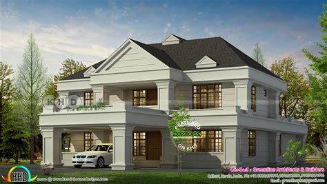 square feet colonial style house  kerala kerala home design
