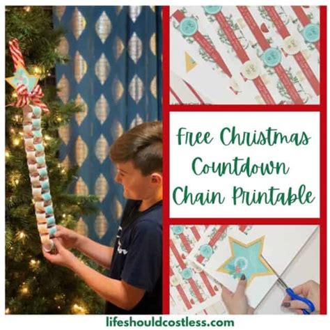 christmas advent countdown paper chain printable  video
