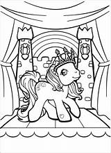 Coloring Pony Little Pages Princess Castle Rarity Beautiful Popular Books sketch template