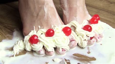 Splosh Wam Wet And Messy Foot Tease With Cherries And Cream Youtube