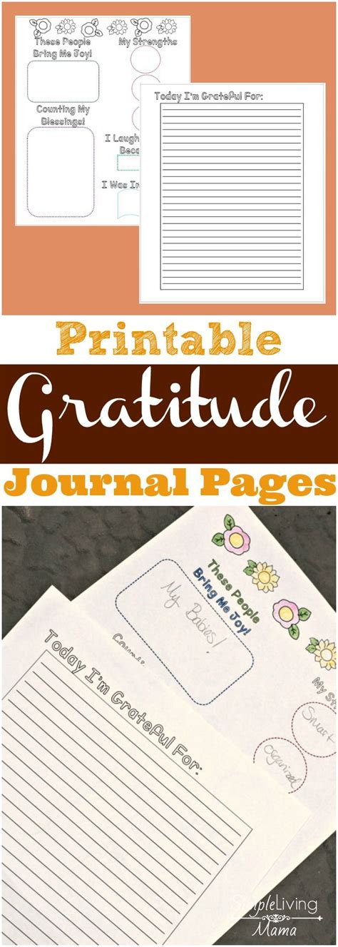 printable gratitude journal pages gratitude journal kids journal