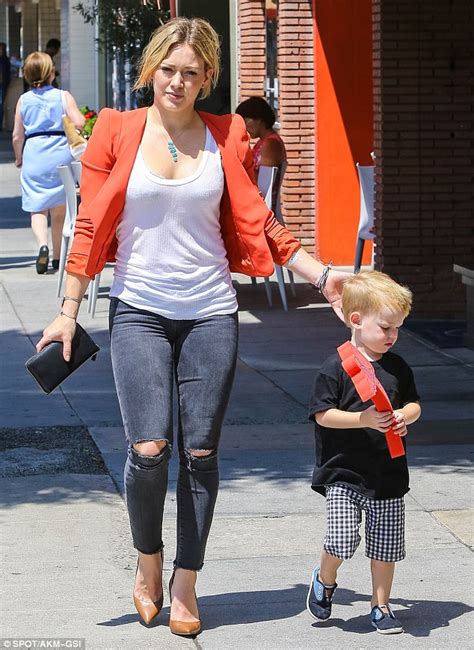 Hilary Duff And Mike Comrie In Dressy Ensembles As They Join Son Luca