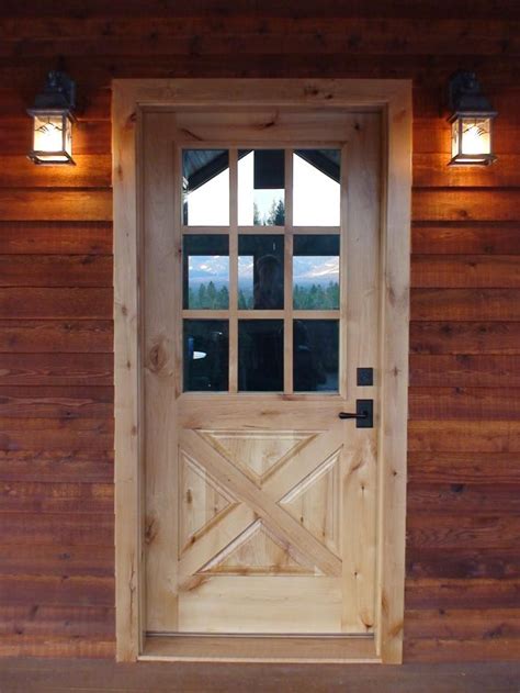 stained barn door style front entry doors google search