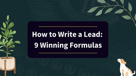 write  lead  journalism  foolproof formulas