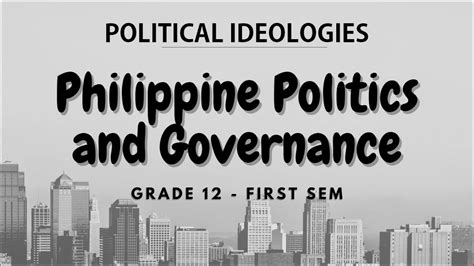 philippine politics  governance  political spectrum