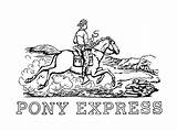 Pony Express Clipart Clip Coloring History Clipground Pages sketch template