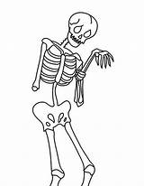 Coloring Broken Skeleton Arm sketch template