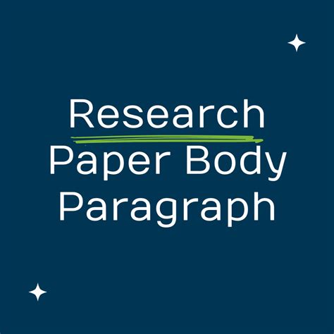 research paper body paragraph structure format