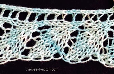 lace leaf edging  weekly stitch