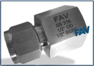female connector double ferrule compression tube fittings