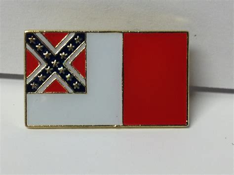 2nd confederate flag lapel hat pin new gettysburg