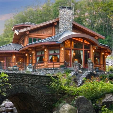 log cabin  gorgeous dream houses  motivation