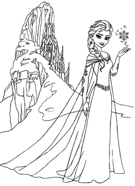 queen elsa amazing ice castle coloring pages coloring sky