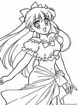 Coloring Pages Venus Force Mars Glitter Sailor Moon Printable Cute Colouring Anime Bruno Manga Color Print Minako Aino Drawings Cartoon sketch template