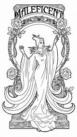 Maleficent sketch template