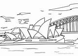 Sydney Opera House Coloring Printable Pages Kids Oper Malvorlage Description sketch template