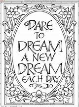 Coloring Pages Dream Dare Quote Each Pdf sketch template