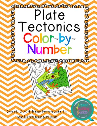 plate tectonics color  number teaching resources