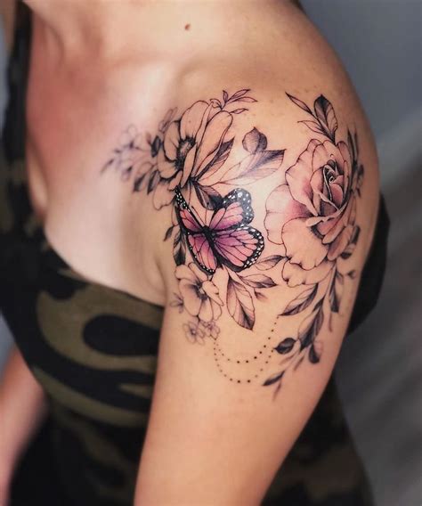 impressive  attractive shoulder tattoos  women page    shoulder tattoos