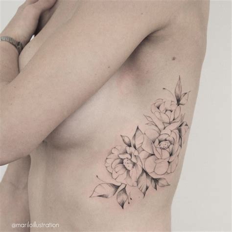 23 Rib Cage Flower Tattoo Nasseemdevid