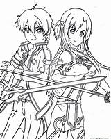 Kirito Sword Asuna sketch template