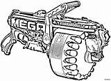 Nerf Blaster sketch template