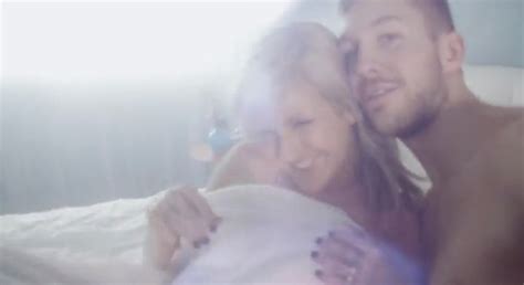 calvin harris and ellie goulding star in sexy new video celebrity news news reveal