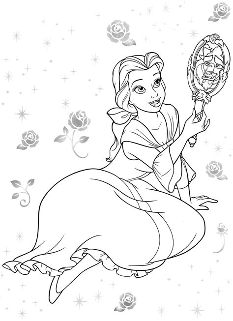belle  beast coloring page beast beauty coloring belle pages disney