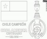 Copa Coloring America Chile Champion Championships Soccer Football Pages Euro Centenario sketch template