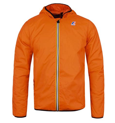 lyst k way flame orange claude light warm packable padded jacket in
