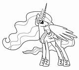 Pony Celestia Coloring Little Princess Pages Unicorn Printable Putih Hitam Getcolorings Handcraftguide Popular Kids sketch template