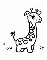 Giraffe Colorin sketch template