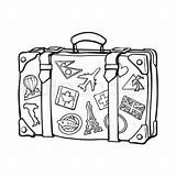 Suitcase sketch template