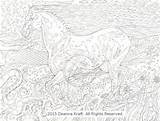 Horse Coloring Pages Sea Etsy Seahorse Mermaid sketch template