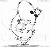 Tuba Illustration Cartoon Gopher Playing Toonaday Royalty Rf Clip Outline Getdrawings Drawing sketch template