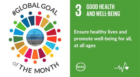 global goal   month good health  wellbeing clarity