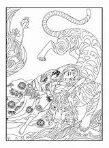 Coloring Pages Japanese Adults Tiger Japan Adult Celine Blossom Cherry Print Printable Intricate Drawing Zentangle Justcolor Céline Color Dragon Sheets sketch template