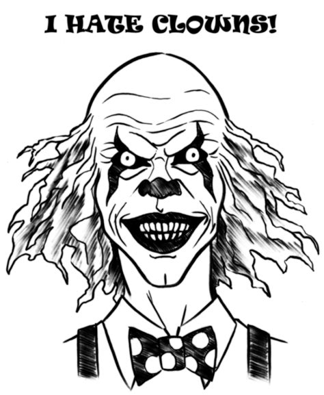 creepy girl clown coloring page map  world