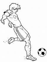 Futebol Soccer Joueur Futbol Giocatore Colorare Disegni Colorear Foot Giocatori Menino Immagine Homem Campo sketch template
