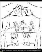 Puppet Coloring Pages Printable Puppets Show Getcolorings Color sketch template