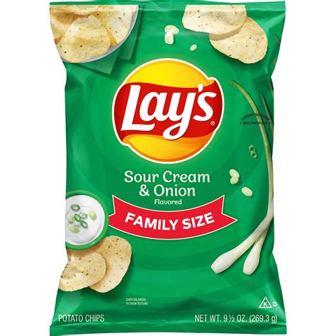lays potato chips sour cream onion flavor  oz bag walmartcom