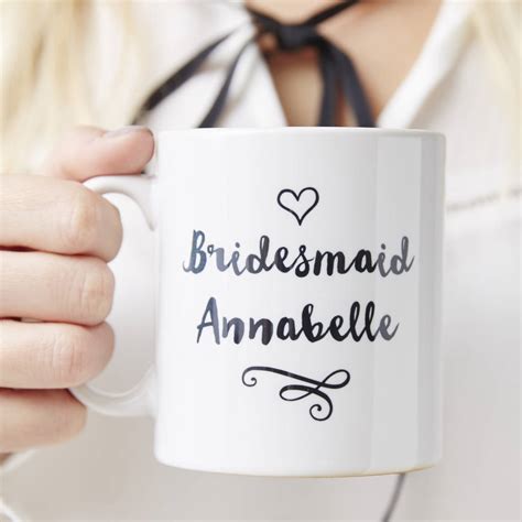 personalised bridesmaid mug by sophia victoria joy