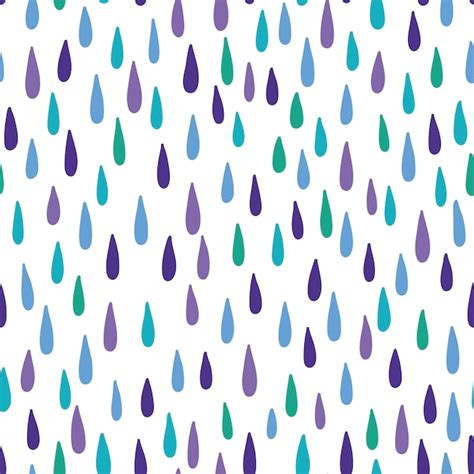 seamless pattern  raindrops premium vector