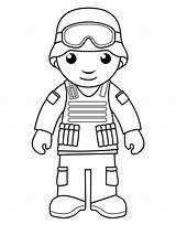 Paratrooper sketch template