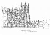 Cathedral Canterbury Drawings Ink sketch template