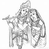 Radhe Sri Xcolorings Yashoda Hindu sketch template