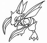 Pokemon Scyther Coloring Pages Pokémon Drawings sketch template