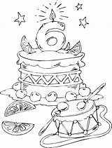 Birthday Cake Coloring Age Happy Pages 6th Chandelle Kids Ans Coloriage Anniversaire Gateau Printable Imprimer Print Choose Board sketch template